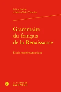 Grammaire du français de la Renaissance