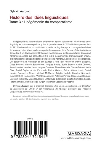 Histoire des idées linguistiques. Tome 3 : L'hégémonie du comparatisme