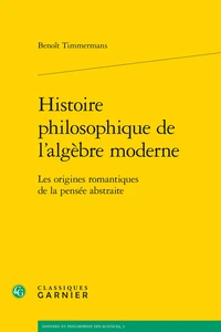 Histoire philosophique de l'algèbre moderne