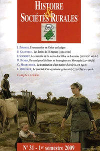 Histoire & Sociétés Rurales N° 31, 1er semestre 2009