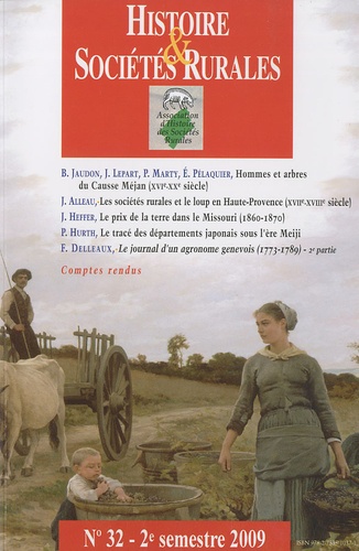 Bruno Jaudon et Jacques Lepart - Histoire & Sociétés Rurales N° 32, 2e semestre 2 : .