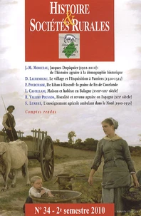 Histoire & Sociétés Rurales N° 34, 2e semestre 2010