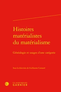Histoires matérialistes du matérialisme