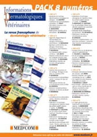  Med'com - Informations Dermatologiques Vétérinaires  : Pack 8 numéros - N° 1-2-6-7-8-9-10-11.