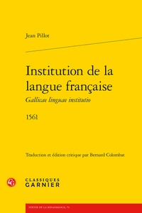 Jean Pillot - Institution de la langue française - 1561.