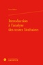 Louis Hébert - Introduction à l'analyse des textes littéraires.