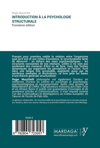 Introduction à la psychologie structurale 3e édition