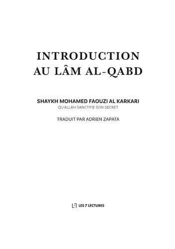 Introduction au lâm al-qabd