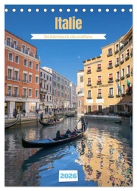 Italie - Des Dolomites à la côte amalfitaine (Calendrier de bureau 2026 DIN A5 horizontal), CALVENDO calendrier mensuel