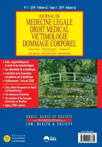 Journal de médecine légale Volume 62 N° 1/2019