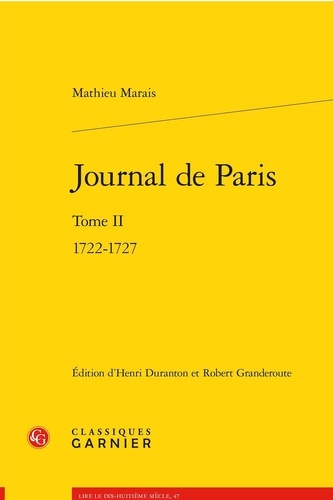 Journal de Paris. Tome 2, 1722-1727
