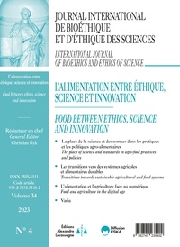  Eska - Journal International de Bioéthique N° 34, 4/2023 : L'alimentation entre éthique, science et innovation.