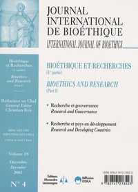 Bioéthique et recherches (1re partie)