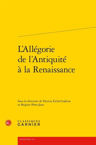 L'Allégorie de l'Antiquité à la Renaissance