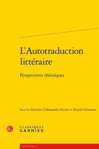 L'Autotraduction littéraire