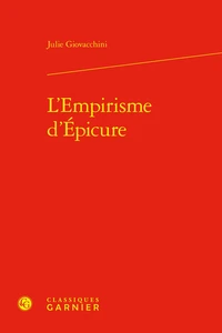 L'Empirisme d'Epicure