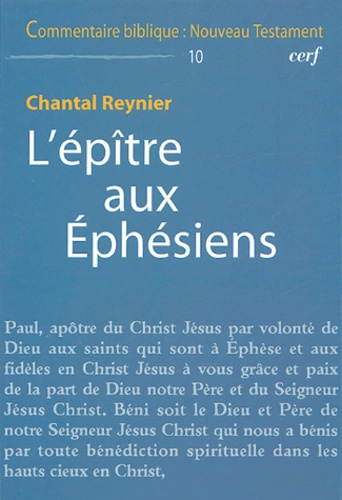 Chantal Reynier - L'épître aux Ephésiens.