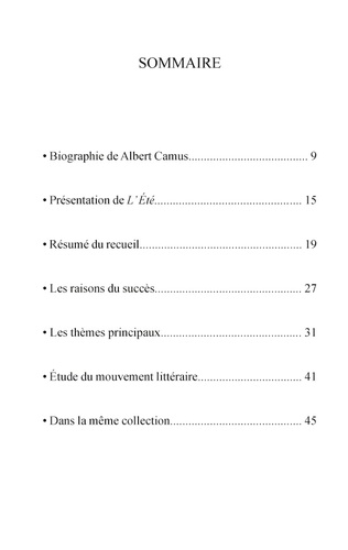L'Été de Albert Camus (fiche de lecture et analyse complète de l'oeuvre)
