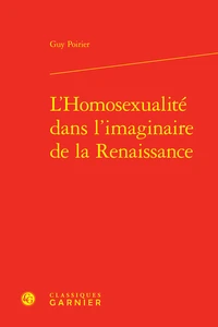 L'homosexualité dans l'imaginaire de la Renaissance