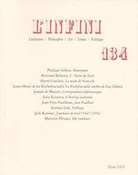 Philippe Sollers - L'Infini N° 134, Hiver 2016 : Mouvement.