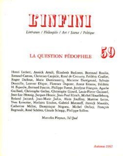 Philippe Sollers - L'infini N° 59 : La question pédophile.
