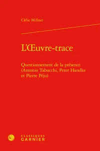 L'oeuvre-trace