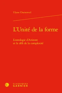 L'unité de la forme