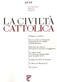 Antonio Spadaro - La Civiltà Cattolica N° 3, mars 2019 : .