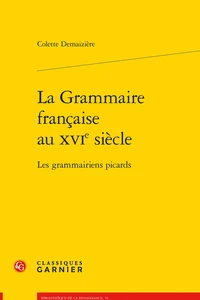 La grammaire française au XVIe siècle
