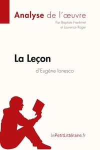 Baptiste Frankinet et Laurence Roger - La Leçon d'Eugène Ionesco.
