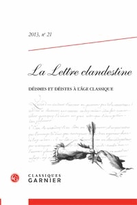  Classiques Garnier - La Lettre clandestine N° 21/2013 : .