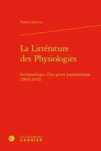 La Littérature des Physiologies