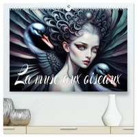 La muse aux oiseaux  (Calendrier mural 2026 DIN A2 vertical) calendrier de bureau