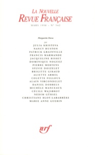  Gallimard - La Nouvelle Revue Française N° 542 (mars 1998) : Spécial Marguerite Duras.