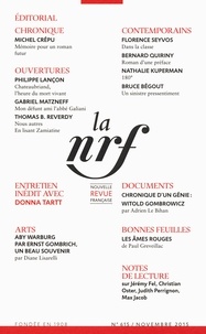 Michel Crépu - La Nouvelle Revue Française N° 615, novembre 2015 : .