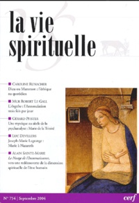 Caroline Runacher et Robert Le Gall - La vie spirituelle N° 754 Septembre 200 : .
