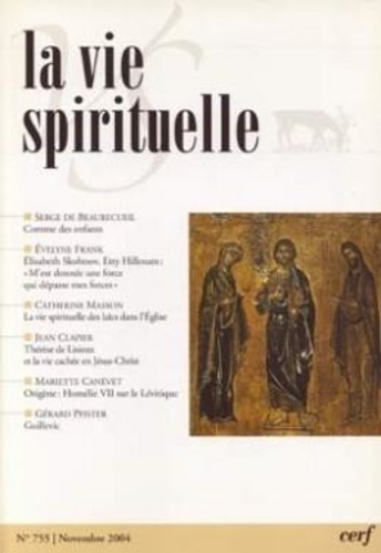  Collectif - La vie spirituelle N° 755, Novembre 200 : .
