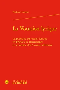 La Vocation lyrique