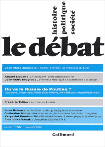 Jean-Marc Jancovici - Le Débat N° 130 Mai-Août 2004 : .