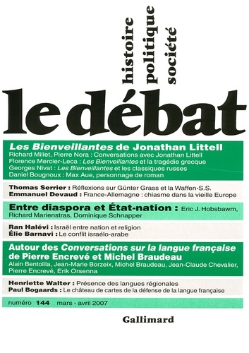 Pierre Nora et Jonathan Littell - Le Débat N° 144 mars-avril 20 : .