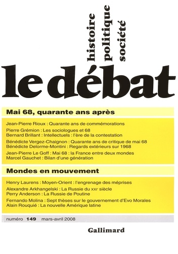 Jean-Pierre Rioux et Pierre Grémion - Le Débat N° 149, Mars-Avril 2 : .
