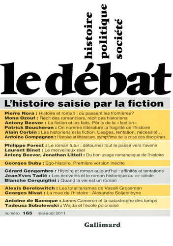 Pierre Nora - Le Débat N° 165, mai-août 201 : L'histoire saisie par la fiction.