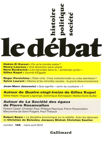 Marcel Gauchet - Le Débat N° 169, mars-avril 2012 : .