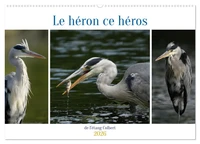 Le héron ce héros de l'étang Colbert (Calendrier mural 2026 DIN A2 vertical), CALVENDO calendrier mensuel