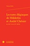 Thomas Buffet - Lectures élégiaques de Hölderlin et André Chénier au XIXe et au XXe siècles.