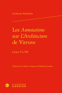 Les annotations aux dictionnaires sur l'architecture de Vitruve