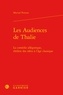 Martial Poirson - Les audiences de Thalie - La comédie allégorique théâtre des idées à l'âge classique.