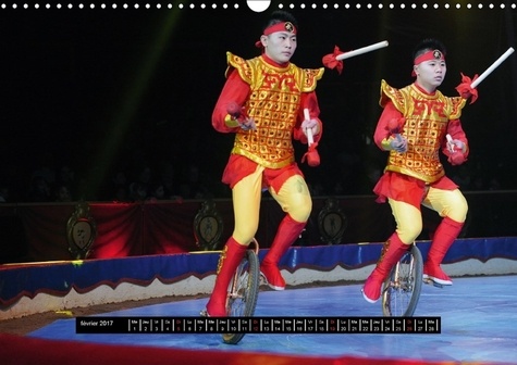 Les cadets du cirque à Monaco. New Generation est le spectacle consacré aux cadets du cirque au Festival International du Cirque de Monte-Carlo, les futurs stars. Calendrier mural A3 horizontal 2017