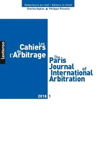 Les Cahiers de l'Arbitrage N° 1/2018