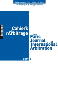 Les Cahiers de l'Arbitrage N° 2/2017